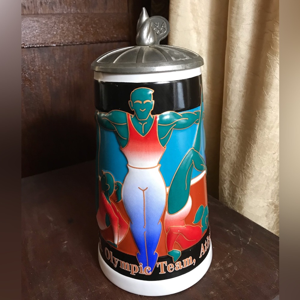 Vintage 1996 Atlanta Olympic Team Lidded Stein